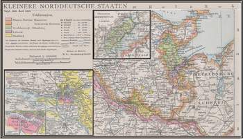 Karte der Norddeutschen Staaten von 1890